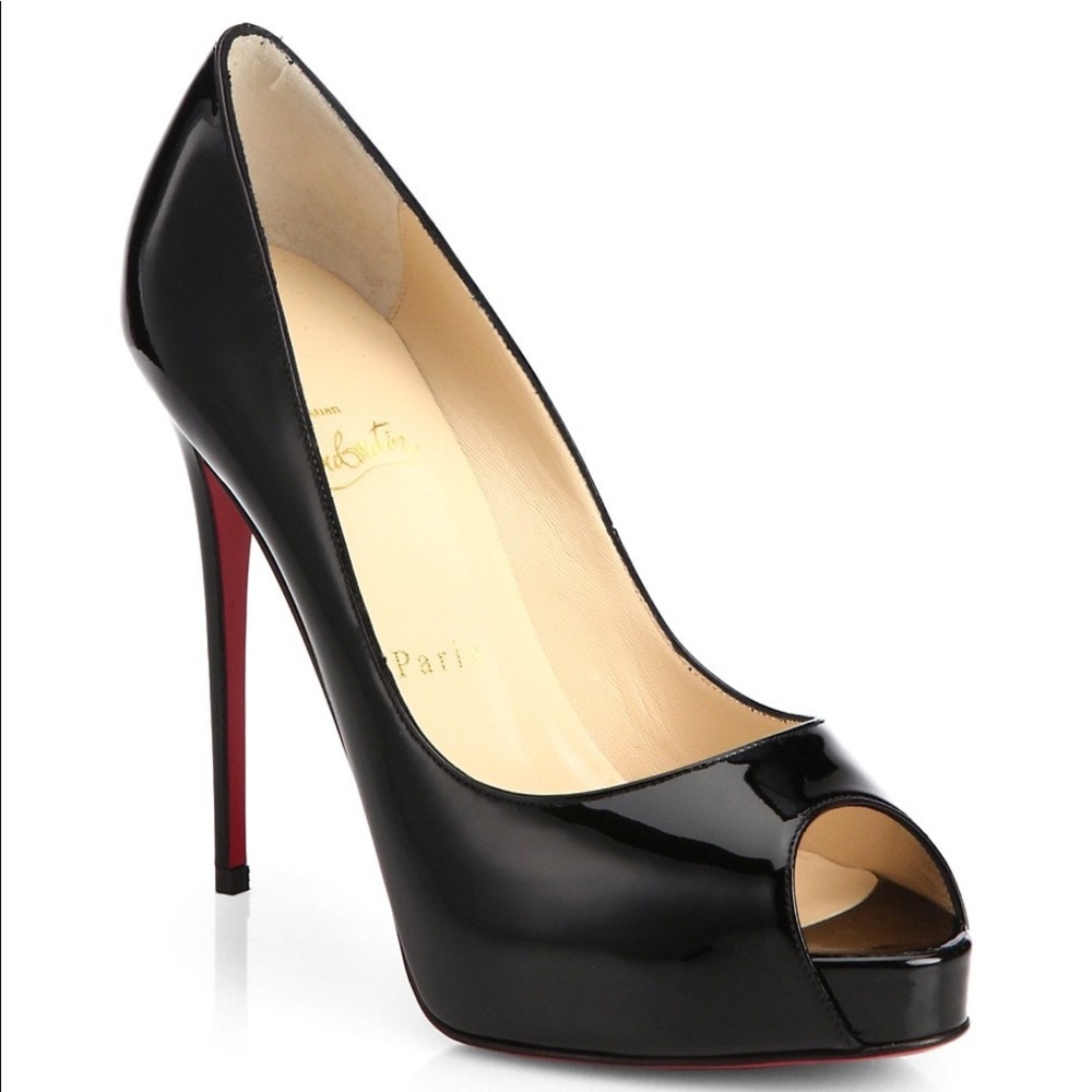 Sold Louboutin Very Privé Peep-Toe Pumps